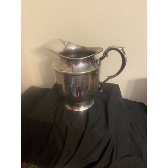 Vintage Poole Silver Co. EPNS Water Pitcher Ice Lip Baluster Ewer Victorian Revi - Picture 6 of 8
